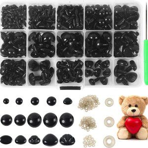 566PCS Safety Eyes and Noses for Amigurumi, Stuffed Crochet Eyes with Washers